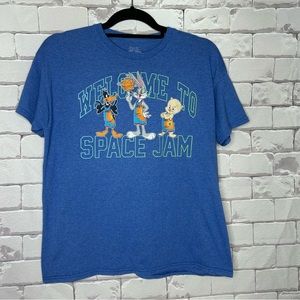 Welcome to Space Jam Boys Blue Tee Shirt Size XL